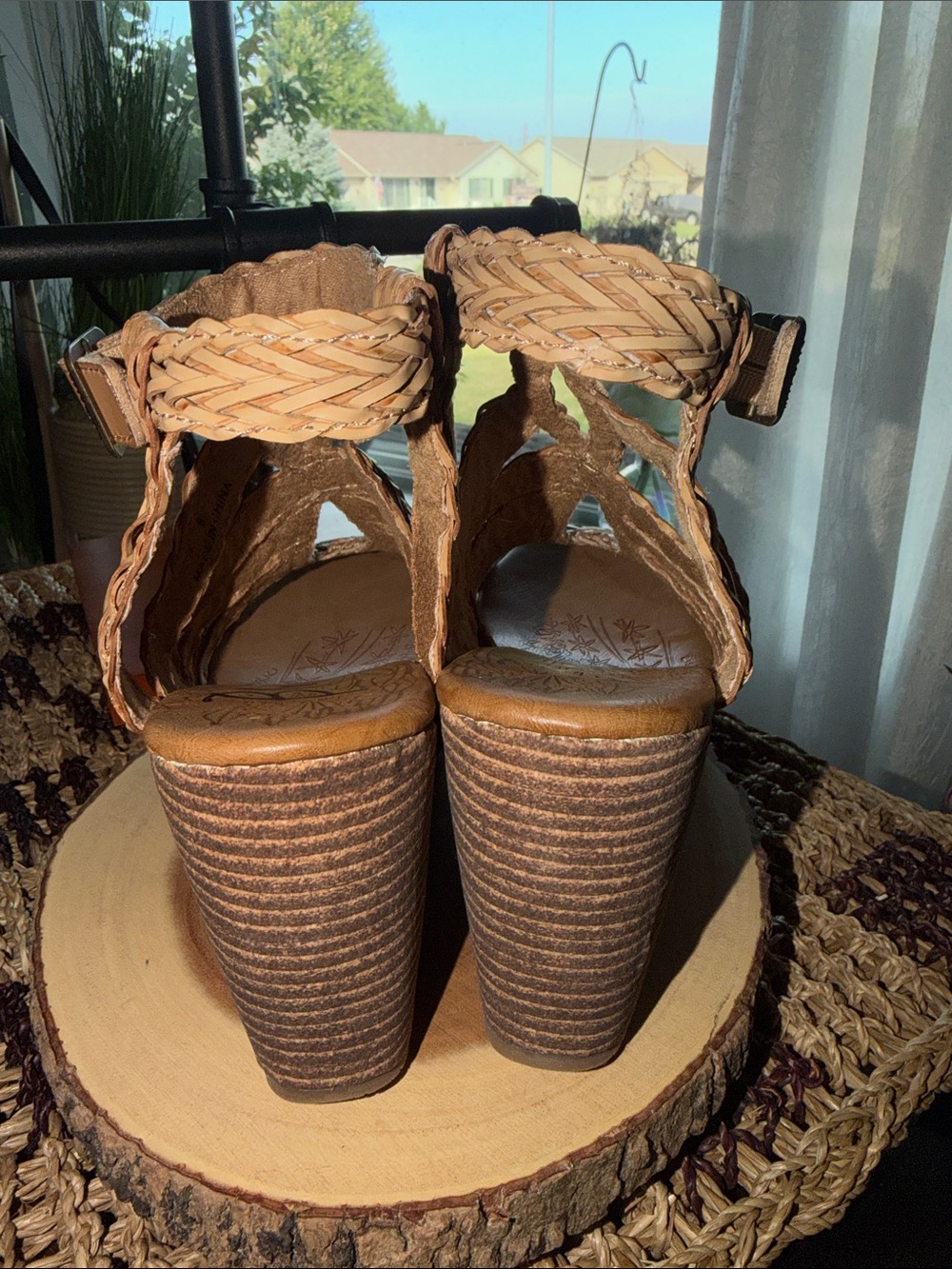 Blowfish Braided Espadrille Wedge Sandals - Tan - Picture 4 of 10
